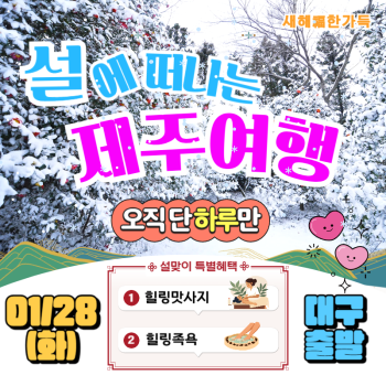 🧡[대구출발특가]설연휴제주도2박3일💜