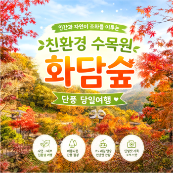 캔디여행사[부산출발]곤지암 화담숲 단풍 당일버스여행